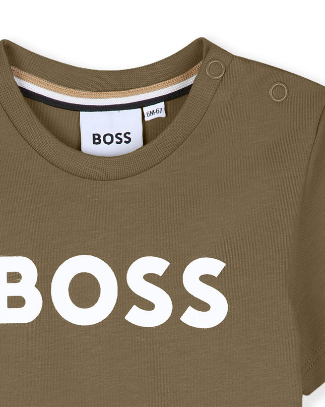 kids atelier Boss Dark Stone BOSS Logo T-Shirt