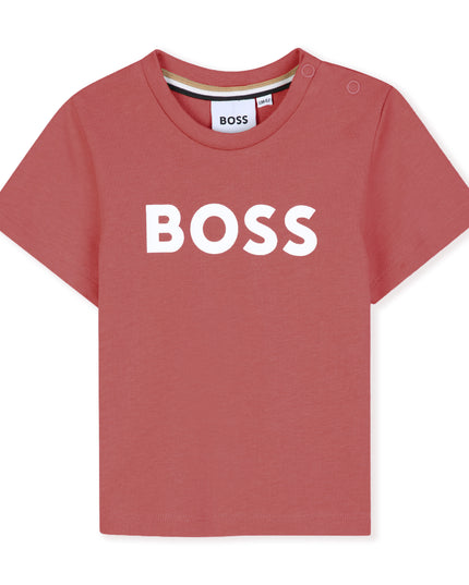 kids atelier boss Terracotta Logo Baby Tee