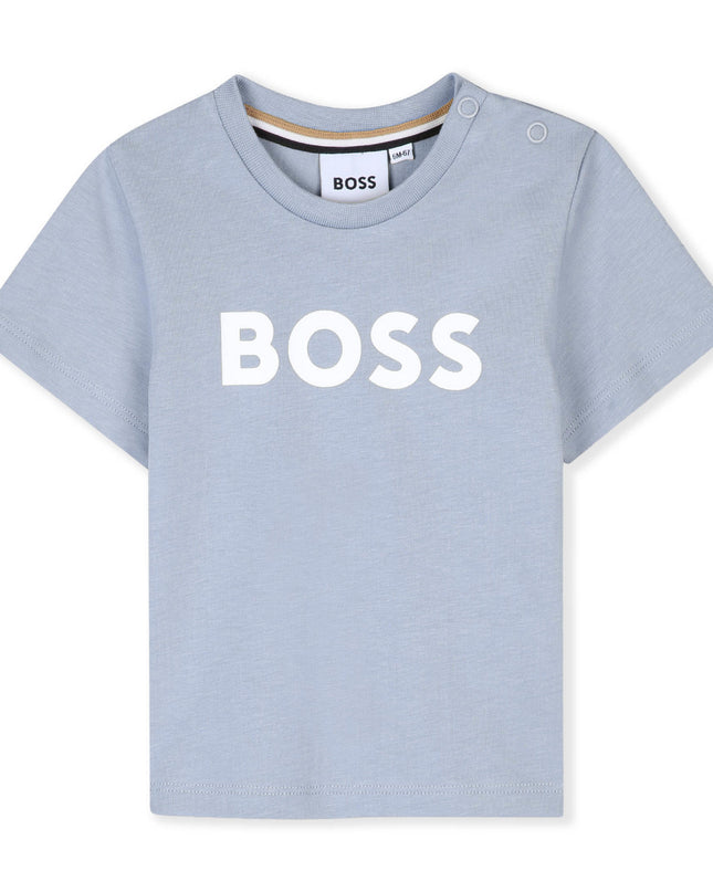 kids atelier boss Light Blue BOSS Logo T-Shirt