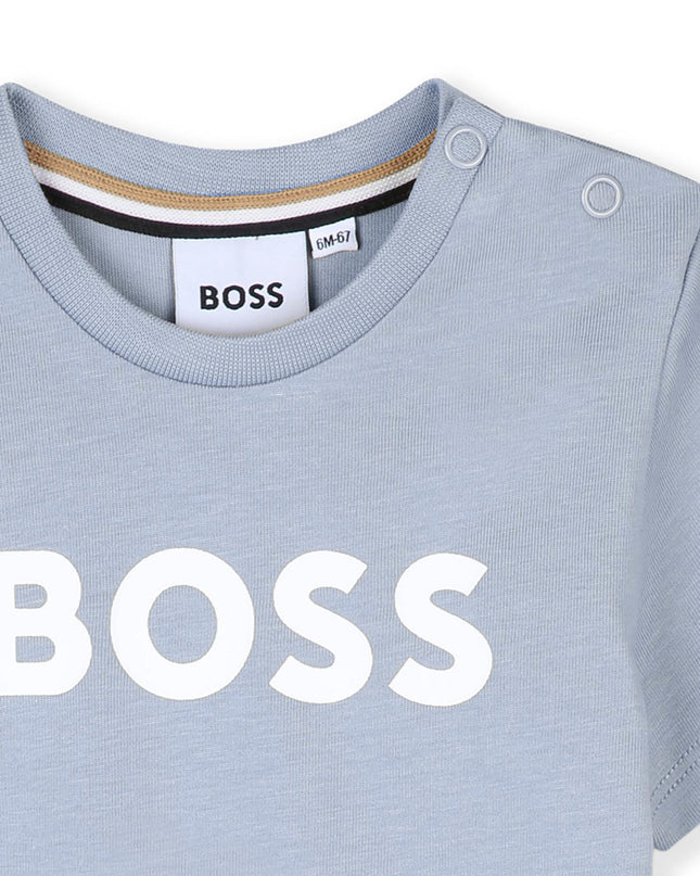 kids atelier boss Light Blue BOSS Logo T-Shirt