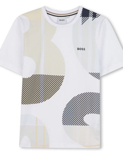 Kids atelier-Boss-Boys White Logo T-Shirt