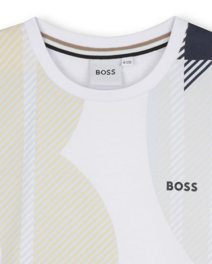 Kids atelier-Boss-Boys White Logo T-Shirt