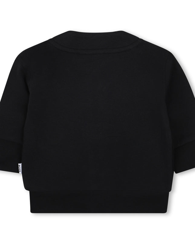 Kids atelier-Boss-Kids wear Black Button-Up Cardigan for Babies