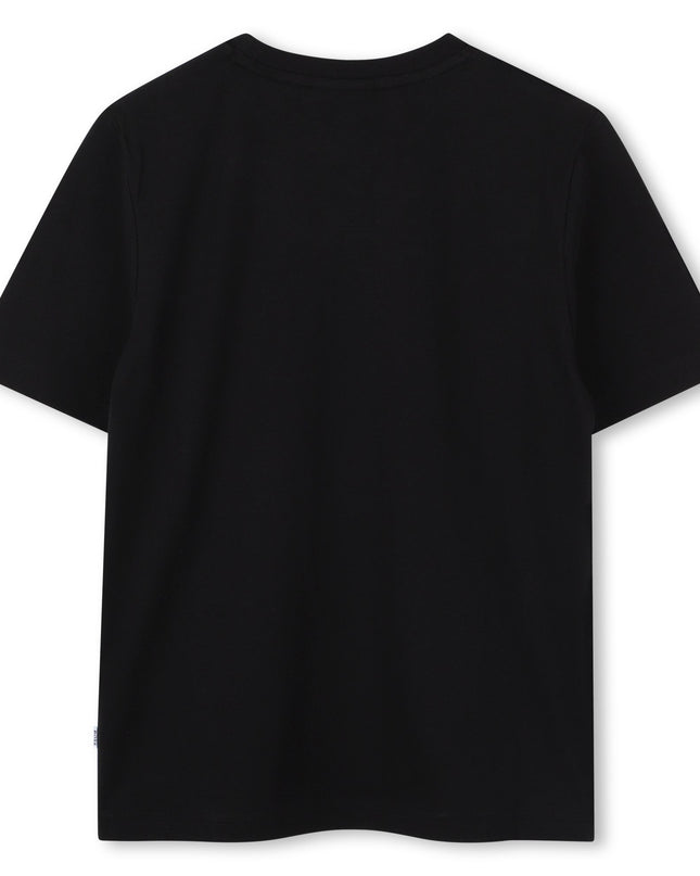 Kids Atelier-Boss-Black Short Sleeves T-Shirt