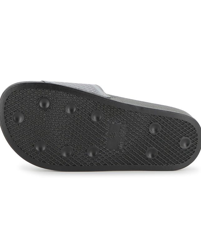 kids atelier boss Black & Gray Grid Slides