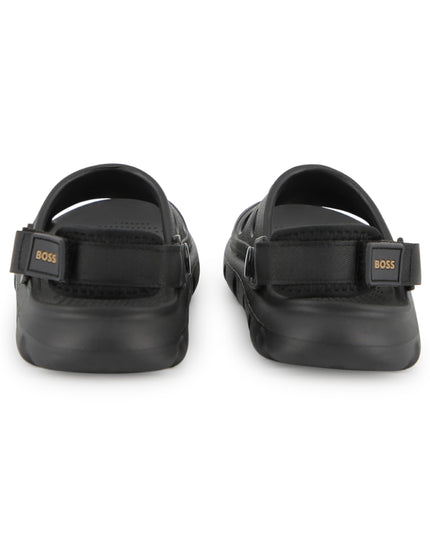 kids atelier boss Black BOSS Patch Sandals