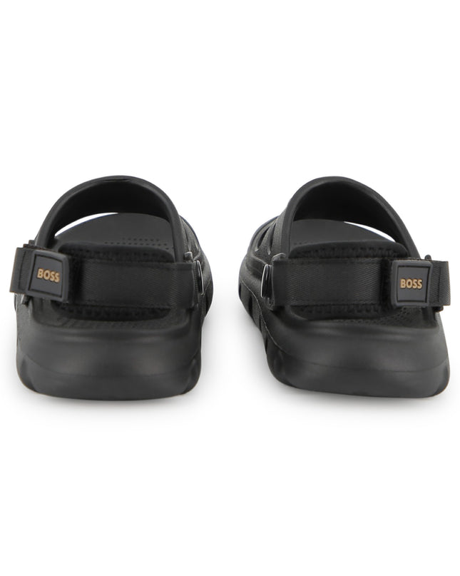 kids atelier boss Black BOSS Patch Sandals