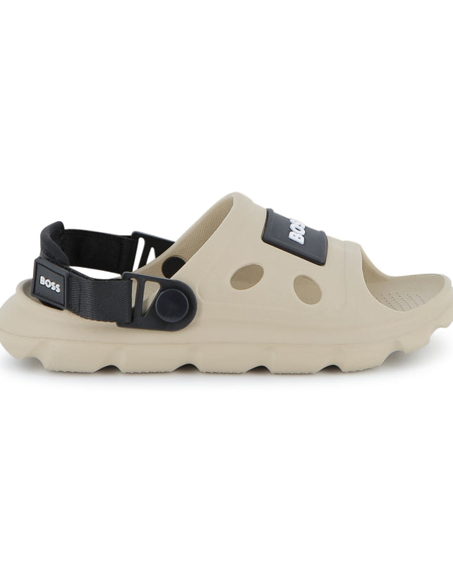kids atelier boss Beige BOSS Patch Sandals