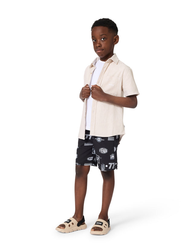 kids atelier boss Beige BOSS Patch Sandals