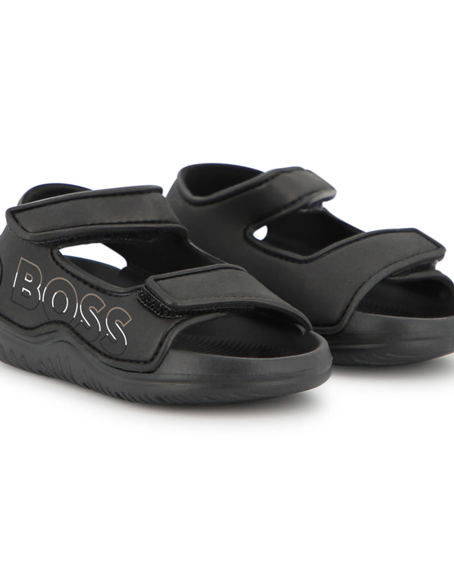 kids atelier boss Black BOSS Velcro Sandals