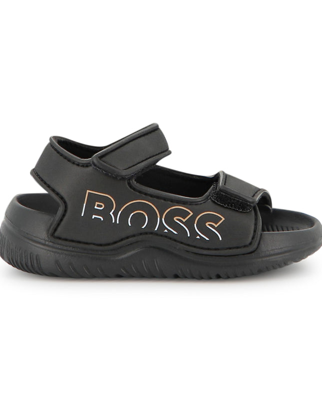 kids atelier boss Black BOSS Velcro Sandals