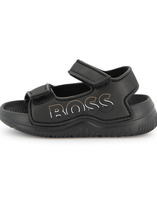 kids atelier boss Black BOSS Velcro Sandals