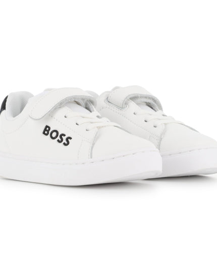 kids atelier boss White BOSS Strap Sneakers