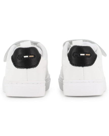 kids atelier boss White BOSS Strap Sneakers