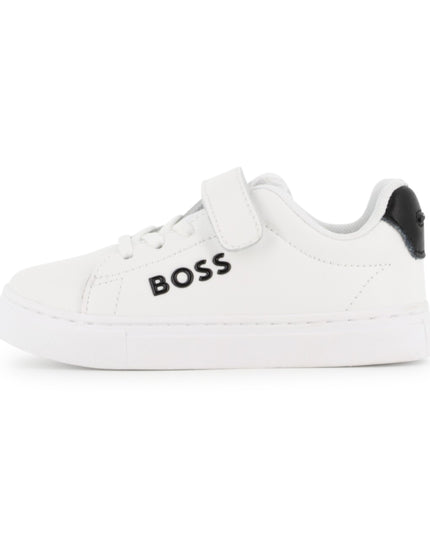 kids atelier boss White BOSS Strap Sneakers