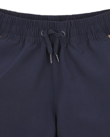 kids atelier boss Navy Color-Block Swimshorts