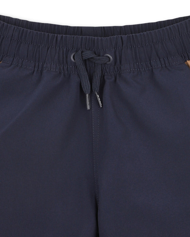 kids atelier boss Navy Color-Block Swimshorts