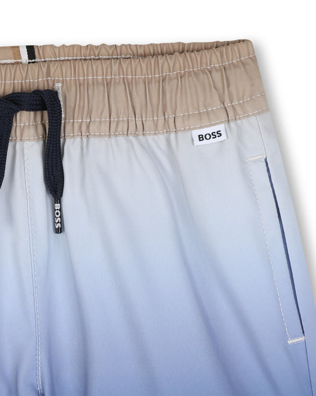 kids atelier boss Blue Ombre Swimshorts