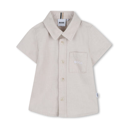 kids atelier boss Ivory Button-Up Shirt