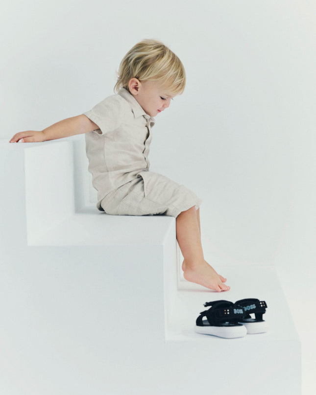 kids atelier boss Ivory Button-Up Shirt