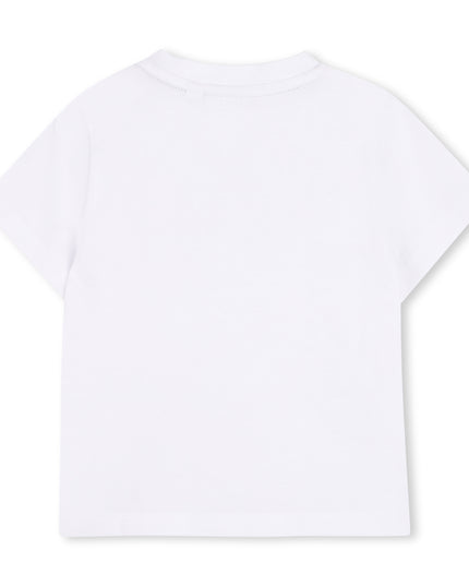 kids atelier boss White & Black Logo Short Set