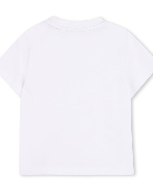 kids atelier boss White & Black Logo Short Set