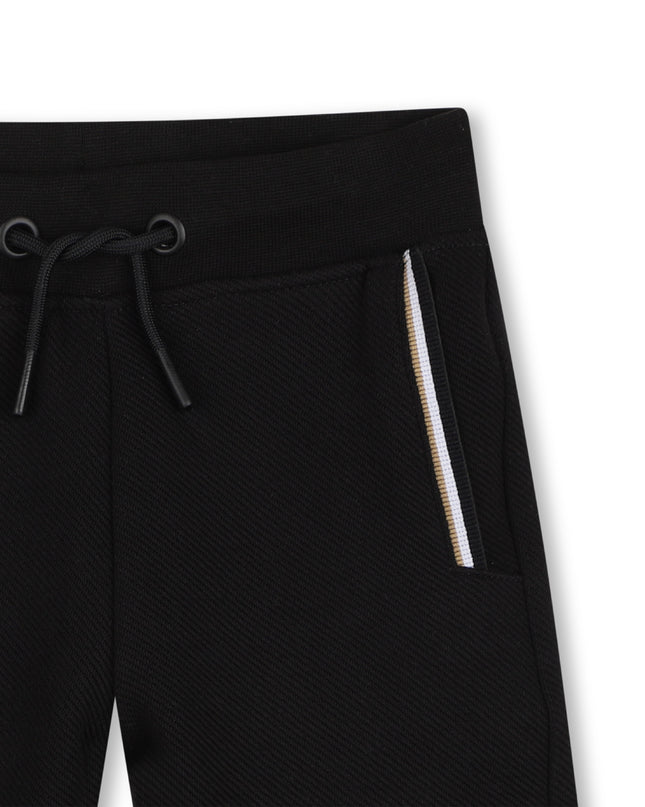 kids atelier boss White & Black Logo Short Set