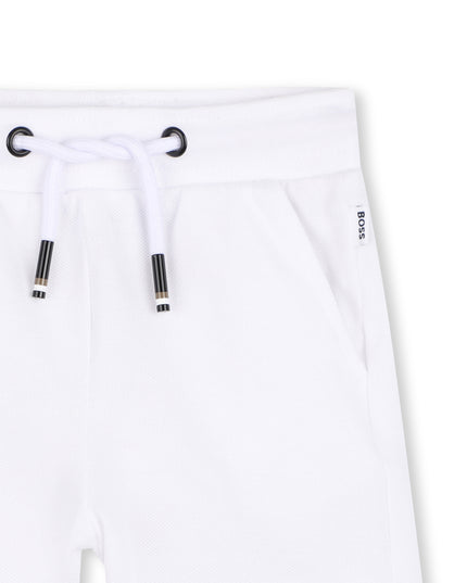 kids atelier boss Beige & White Polo Set