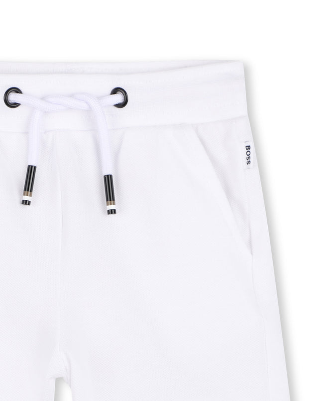 kids atelier boss Beige & White Polo Set