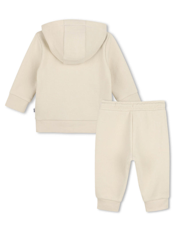 kids atelier boss Beige Tracksuit Set