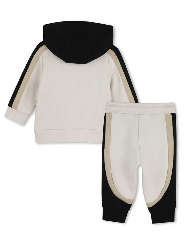 kids atelier boss Beige & Black Panel Tracksuit