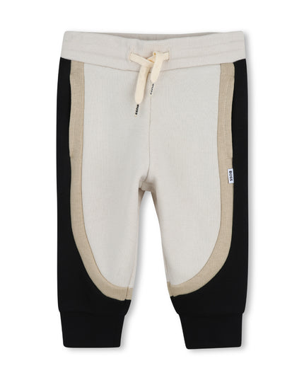 kids atelier boss Beige & Black Panel Tracksuit