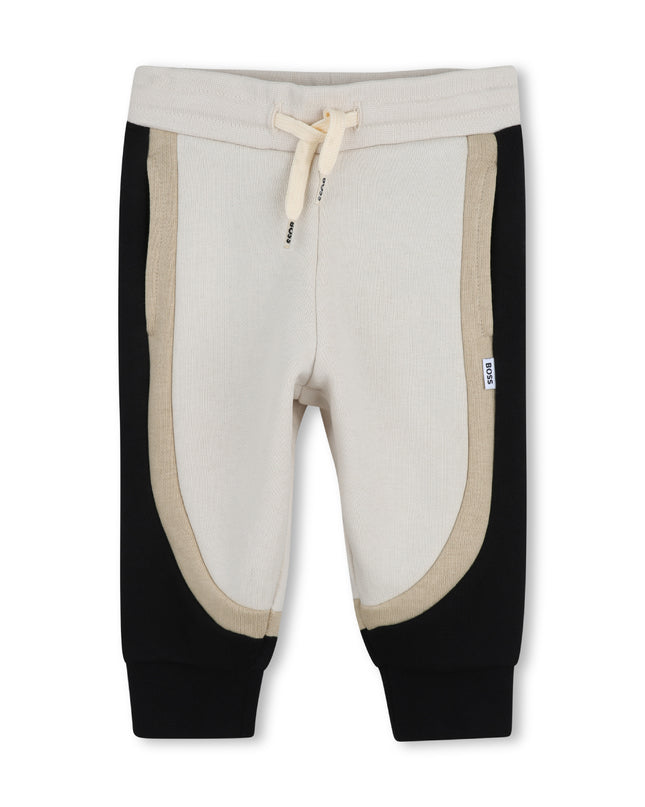 kids atelier boss Beige & Black Panel Tracksuit