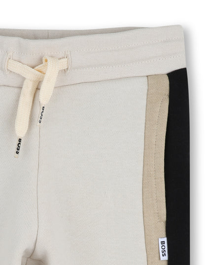 kids atelier boss Beige & Black Panel Tracksuit