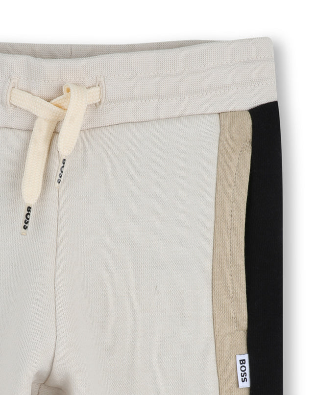 kids atelier boss Beige & Black Panel Tracksuit