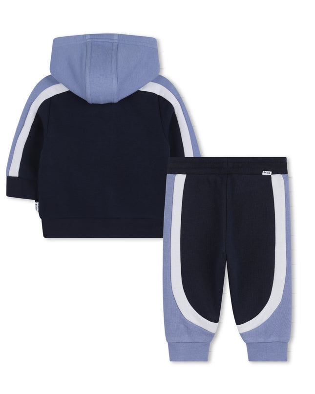 kids atelier boss Dark Navy & Light Blue Panel Tracksuit