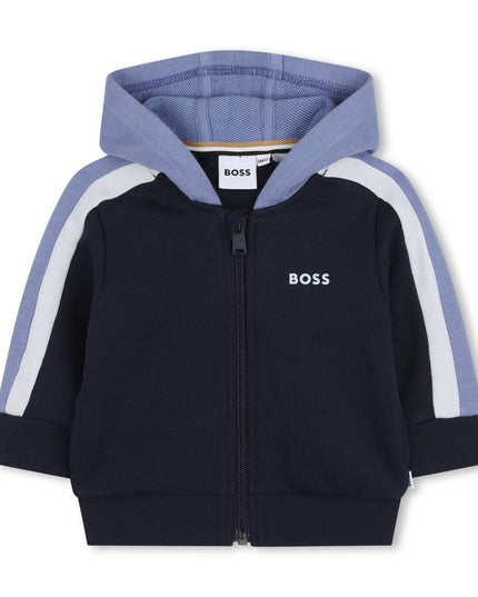 kids atelier boss Dark Navy & Light Blue Panel Tracksuit