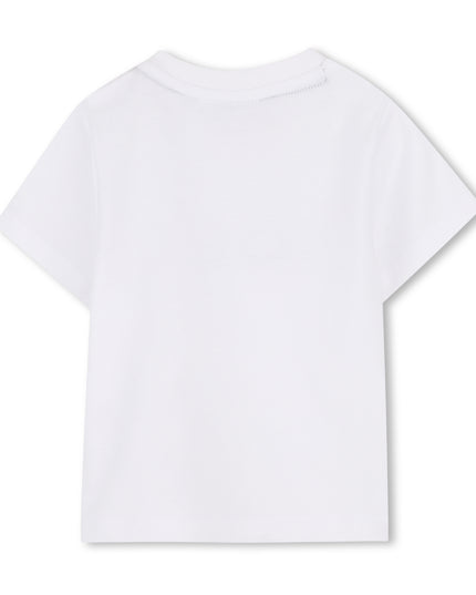 kids atelier boss White & Light Green Short Set