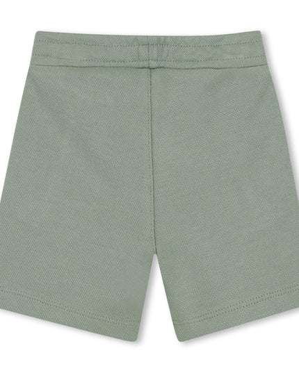 kids atelier boss White & Light Green Short Set