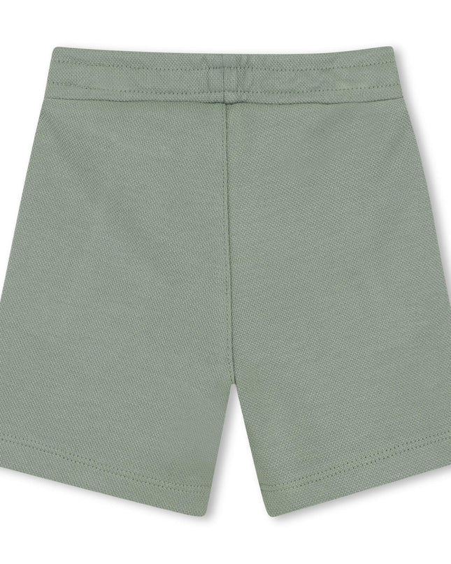 kids atelier boss White & Light Green Short Set