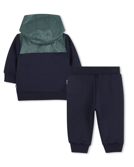 Dark Navy & Green Panel Tracksuit