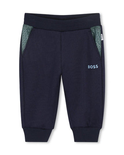 Dark Navy & Green Panel Tracksuit