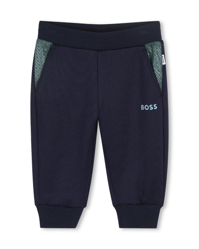 Dark Navy & Green Panel Tracksuit
