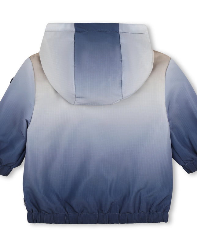 kids atelier boss Blue Gradient Hooded Windbreaker