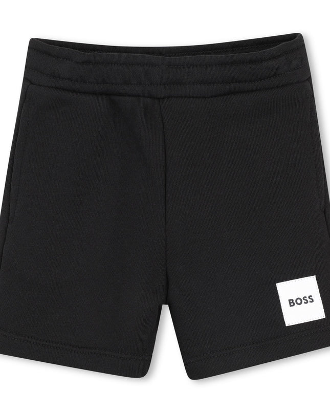 kids atelier boss Black Logo Shorts