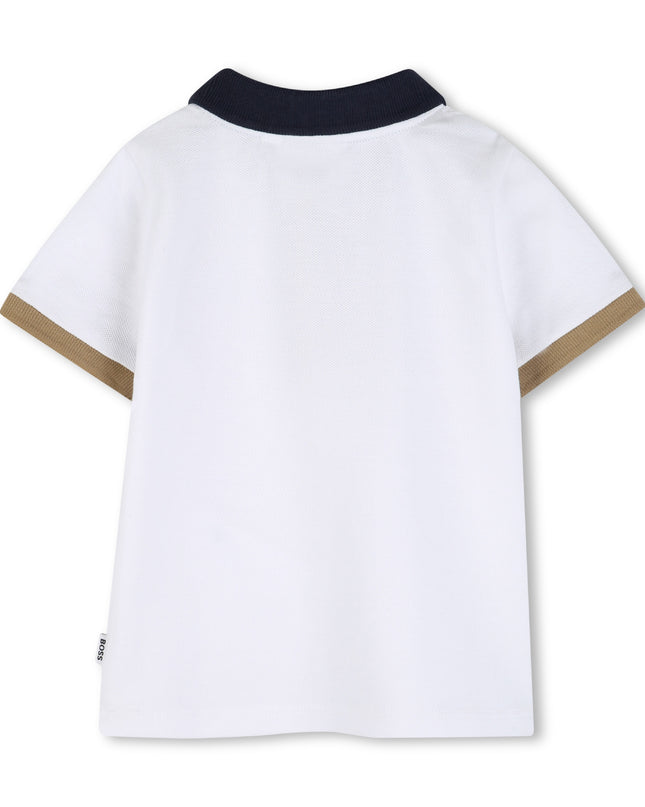 kids atelier boss White Short Sleeve Polo Shirt
