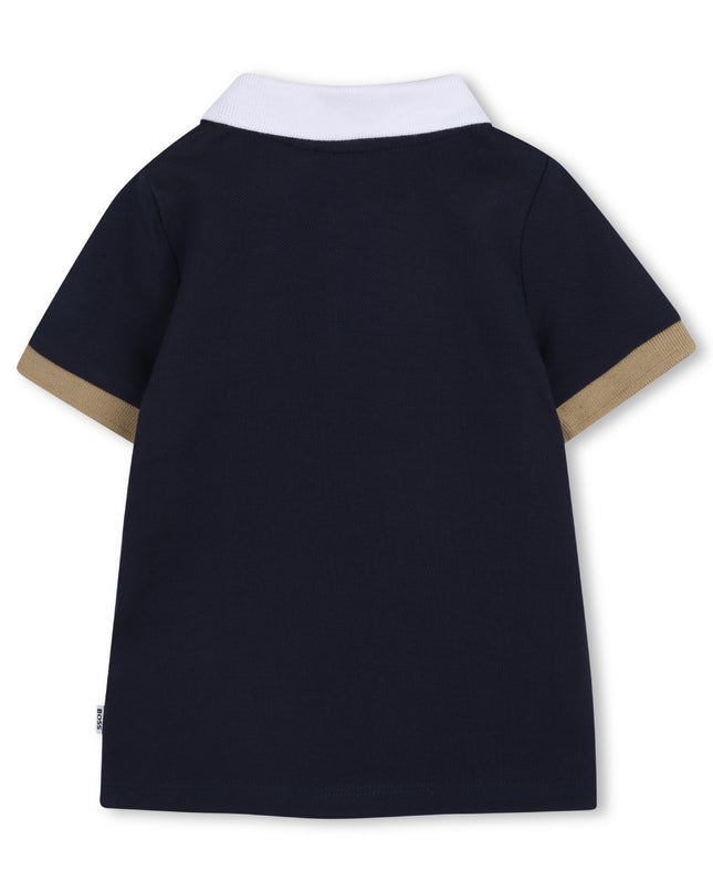 kids atelier boss Navy Short Sleeve Polo Shirt