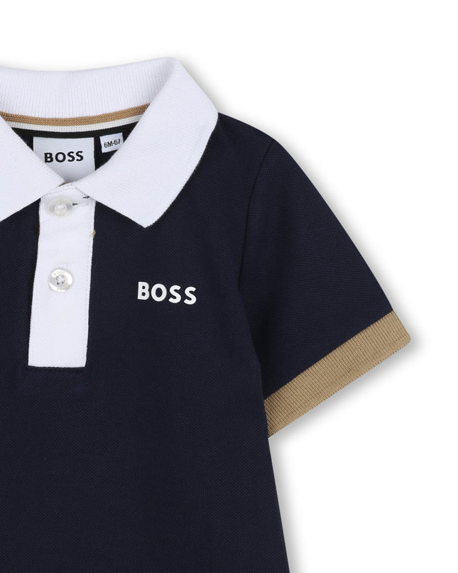 kids atelier boss Navy Short Sleeve Polo Shirt