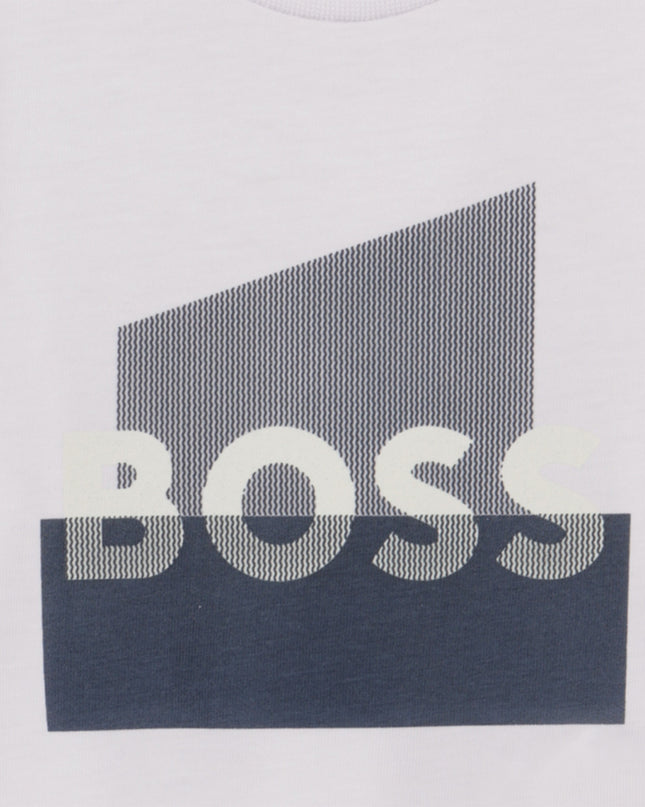 kids atelier boss White Graphic Short Sleeve T-Shirt