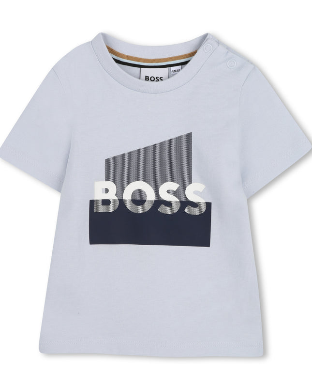 kids atelier boss Blue Graphic Short Sleeve T-Shirt